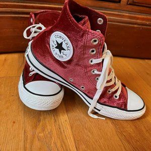 Red Velvet Converse Hightops
